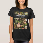 T-shirt Fleur de champignon Plante de crâne Halloween Abst (Devant)