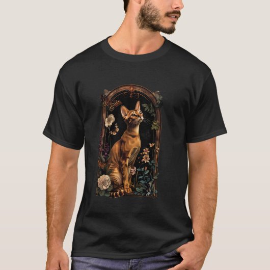 T-shirt Fleur de chat abyssin (Devant)
