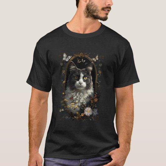 T-shirt Fleur de chat Manx (Devant)