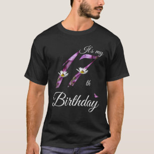 T-shirt Fleur de chemise 17 ans 2003 C'est mon 17e anniver