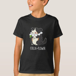 T-shirt Fleur de colle Funny Bordure Collie Chien Pun Dark