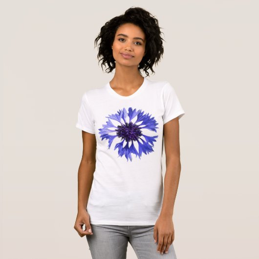 T-shirt Fleur de corail bleu (Devant entier)