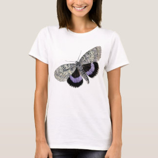 T-shirt Fleur de corne bleu vintage papillon T-Sh