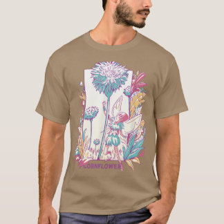 T-shirt Fleur de Cornflower ailée Fée Avec Fleurs Fantas N