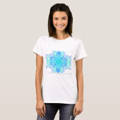 T-shirt Fleur de Croix Aqua (Devant entier)