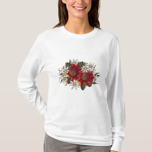 T-shirt Fleur de flanelle de Warratha (Devant)