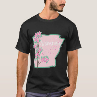 T-shirt Fleur de fleur d'arbres fruitiers de l'Arkansas aq