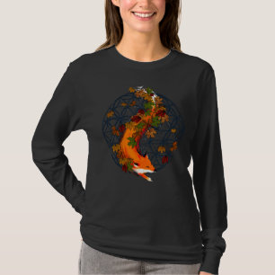 T-shirt Fleur de Fox d'aquarelle d'animal d'esprit de la