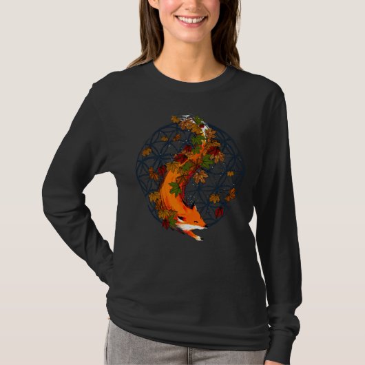 T-shirt Fleur de Fox d'aquarelle d'animal d'esprit de la (Devant)