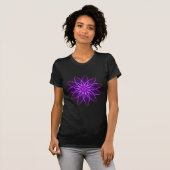 T-shirt Fleur de fractale - pourpre (Devant entier)