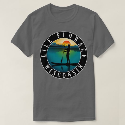 T-shirt Fleur de glace Wisconsin Paddleboard (Design devant)
