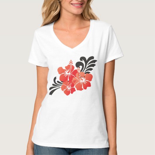 T-shirt Fleur de ketmie d'Hawaï (Devant)