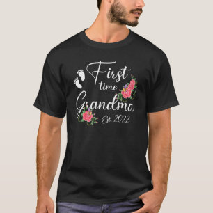 T-shirt Fleur de la première fois Grand-mère 2022