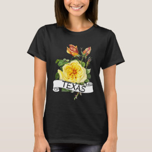 T-shirt Fleur de la rose jaune du Texas État du Texas Jar