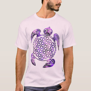 T-shirt Fleur de la vie / Blume des Lebens - Violet de tor