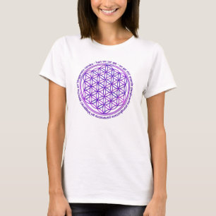 T-shirt Fleur de la vie - incantation de Moola - violette