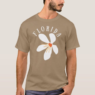 T-shirt Fleur de l'État de Floride Orange Blossom Blanc Te