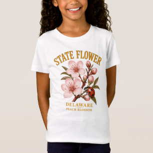 T-Shirt Fleur de l'État du Delaware en fleurs Fleur de pêc
