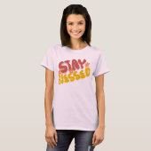 T-shirt Fleur de lettrage de main bénie Groovy (Devant entier)