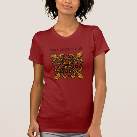 T-shirt Fleur De Lis, ajouter du texte, (Devant)