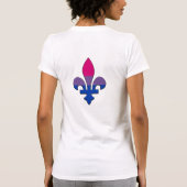 T-shirt Fleur de lis de la fierté de la bisexualité (Dos)