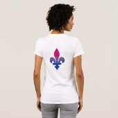 T-shirt Fleur de lis de la fierté de la bisexualité (Dos entier)