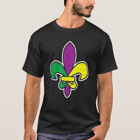T-shirt Fleur De Lis Mardi Gras Carnival  New Orleans (Devant)