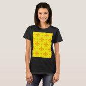 T-shirt Fleur de lis Motif jaune (Devant entier)