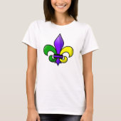 T-shirt Fleur de lis Or vert violet (Devant)