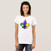 T-shirt Fleur de lis Or vert violet (Devant entier)