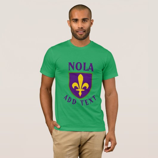 T-shirt Fleur De Lis Shield, NOLA (Devant entier)