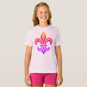 T-Shirt "Fleur-de-lis stylisée" (Devant entier)