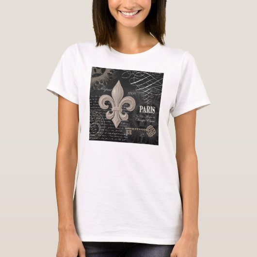 T-shirt fleur de lis vintage (Devant)