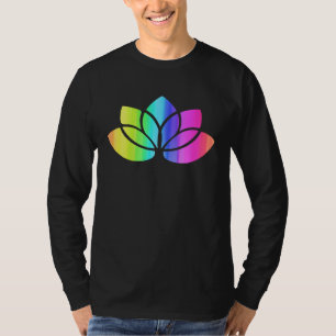 T-shirt Fleur de Lotus Arc-en-ciel Yoga Namaste Méditation