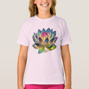 T-shirt Fleur de Lotus Colorée en Verre Coloré