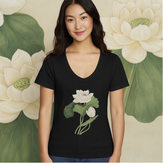 T-shirt Fleur de Lotus de l'Art Botanique de l'Inde orient