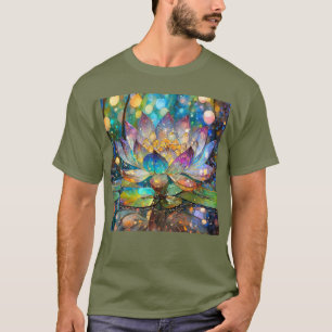 T-shirt Fleur de lotus illuminée en fleurs