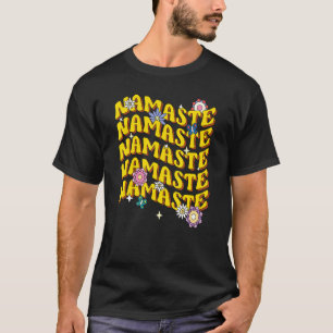T-shirt Fleur de Lotus Namaste Yoga Méditation Rétro 1