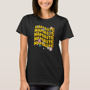 T-shirt Fleur de Lotus Namaste Yoga Rétro Méditation 1