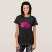 T-shirt Fleur de Lotus rose chaud (Devant entier)