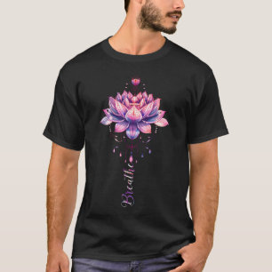 T-shirt Fleur de Lotus Yoga Méditation Respirer