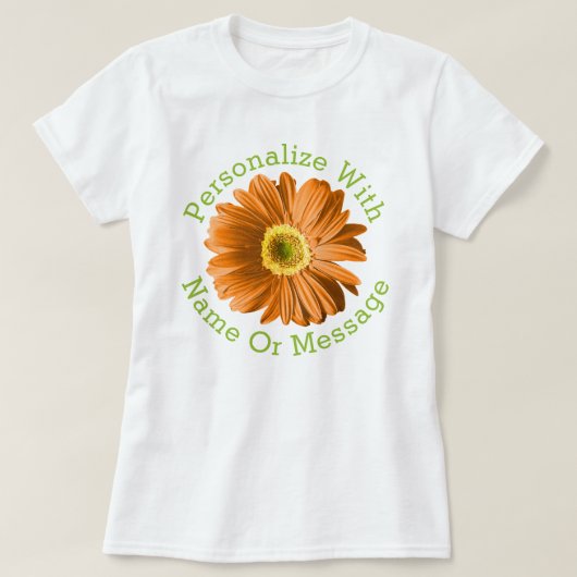 T-shirt Fleur de marguerite orange (Design devant)