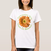T-shirt Fleur de marguerite orange (Devant)