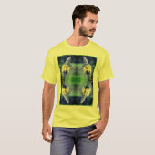 T-shirt Fleur de Mullein Jaune Sauvage Abstraite (Devant entier)