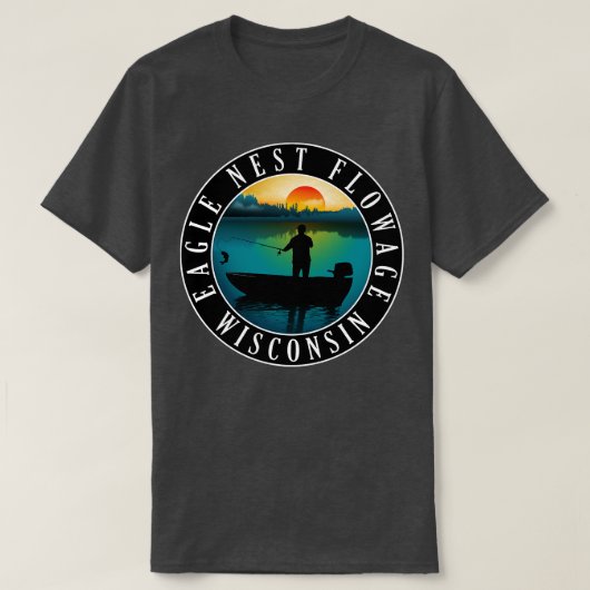 T-shirt Fleur de nid d'aigle Wisconsin Paddleboard 2 (Design devant)