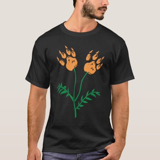 T-shirt Fleur de patte de chat Chat Fleurs 1 (Devant)