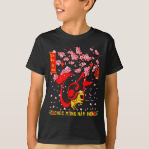 T-shirt Fleur de Pêcher Nouvel An Lunaire Vietnamien Cheva