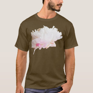 T-shirt Fleur de pivoine rose pâle Floral Photo Cutout