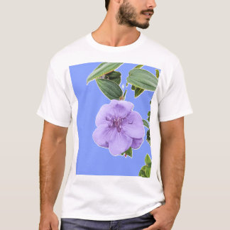 T-shirt Fleur de Princesse Violette Vibrante Isolée sur Fo