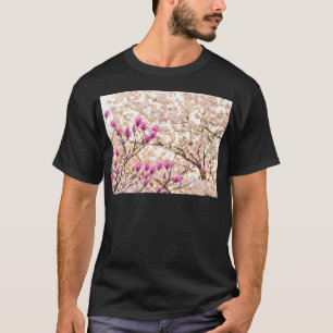 T-shirt Fleur de printemps rose pourpre en floraison
